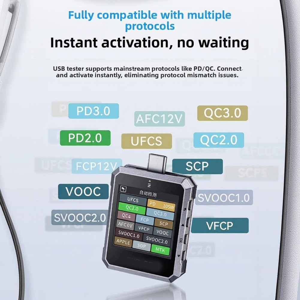 240W USB-C for pd 3.1 Power Analyzer for Battery Capacity Calculation Testing