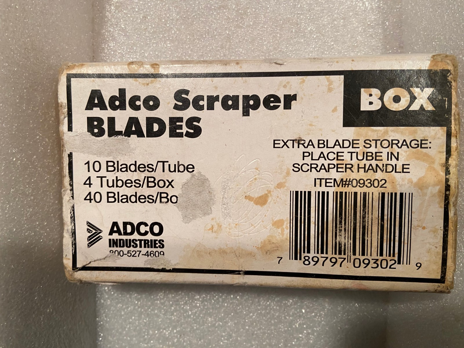 Adco Scraper Blades 21 Blades 4 tubes w/Only 1 Tube cap *Pre-Owned/Open Box* q2