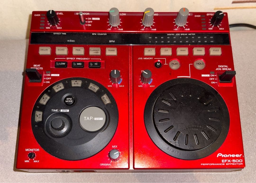 Pioneer EFX-500 Red DJ Effector Isolator Beat Effect Processor Tested