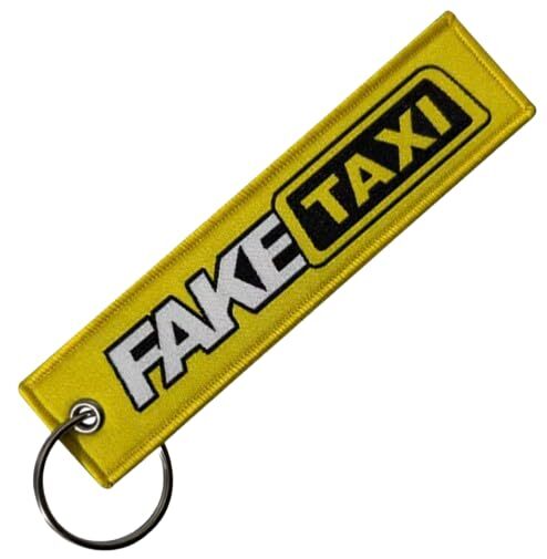 Fake Taxi FakeTaxi Adult Humor Video Porn Star Joke Funny Logo Key Tag
