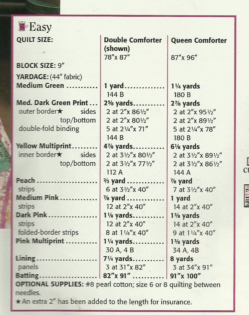 E0519 WICKER WORK QUILT PATTERN/INSTRUCTIONS