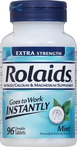 tRolaids Extra Strength Antacid, 96 Chewable Tablets, Mint Flavor, Extra Stre...