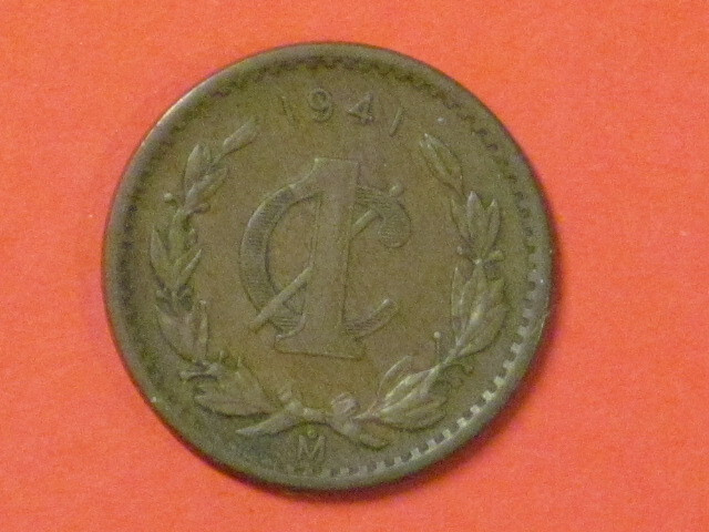 1941 - M  One Centavo  -  Mexico   KM# 415