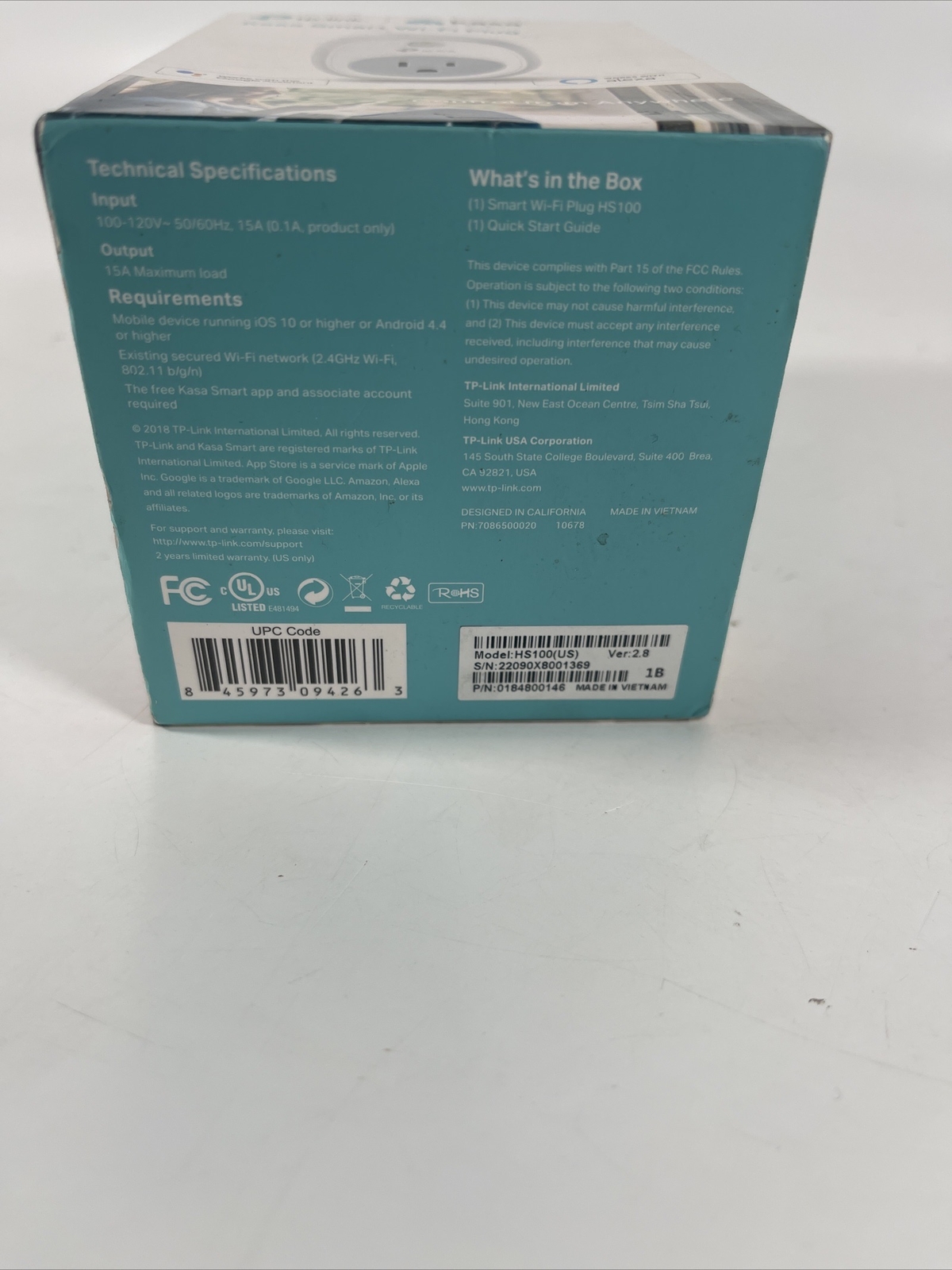TP-Link HS100 Wi-Fi Smart Plug Kit - Twin Pack