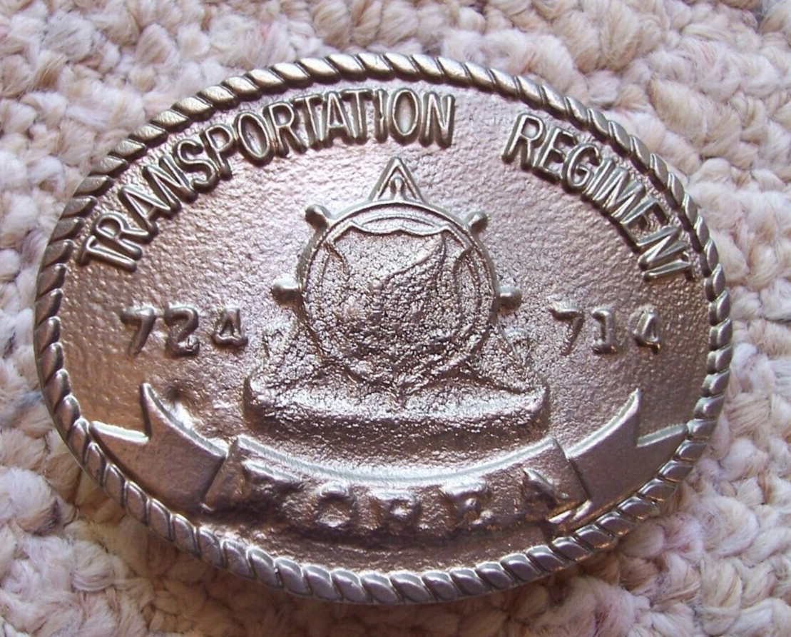 Transportation Regiment Korea 3" Metal Belt Buckle