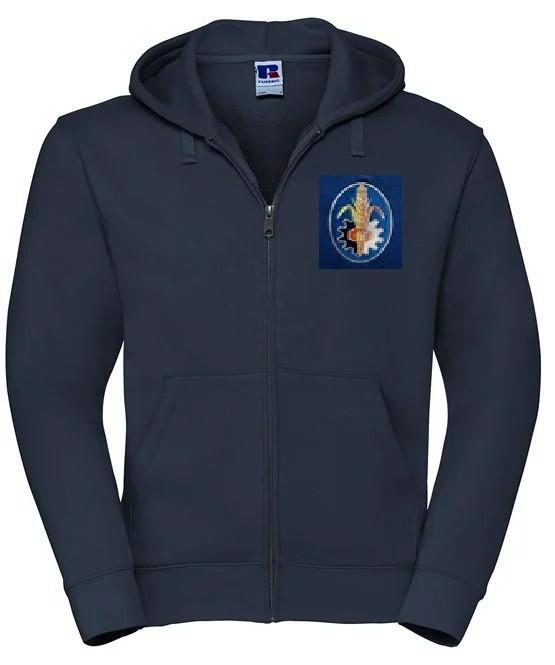 Fordson Tractor Embroidered Full Zip Hoodie - XS to 5XL