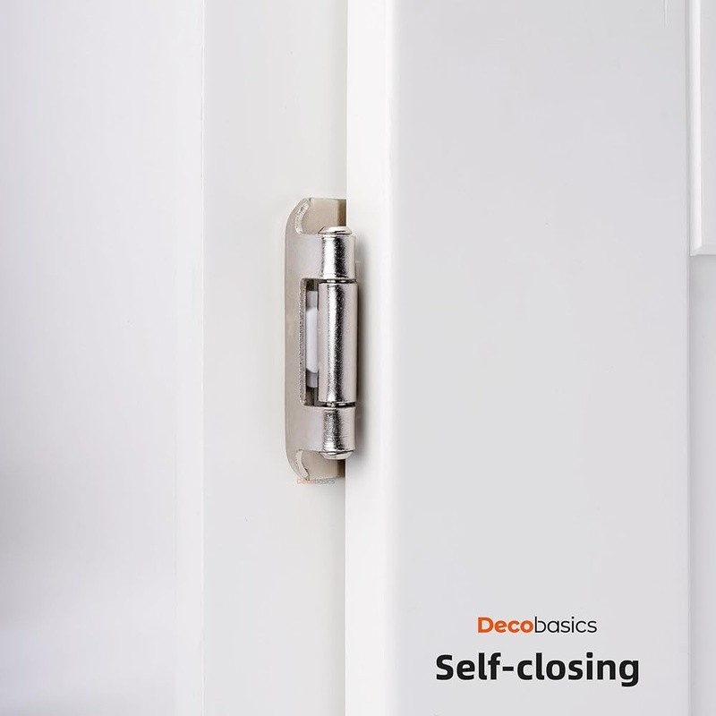 50 Pack Self Closing Brushed Nickel Cabinet Hinges W/ Screws & Bumpers New