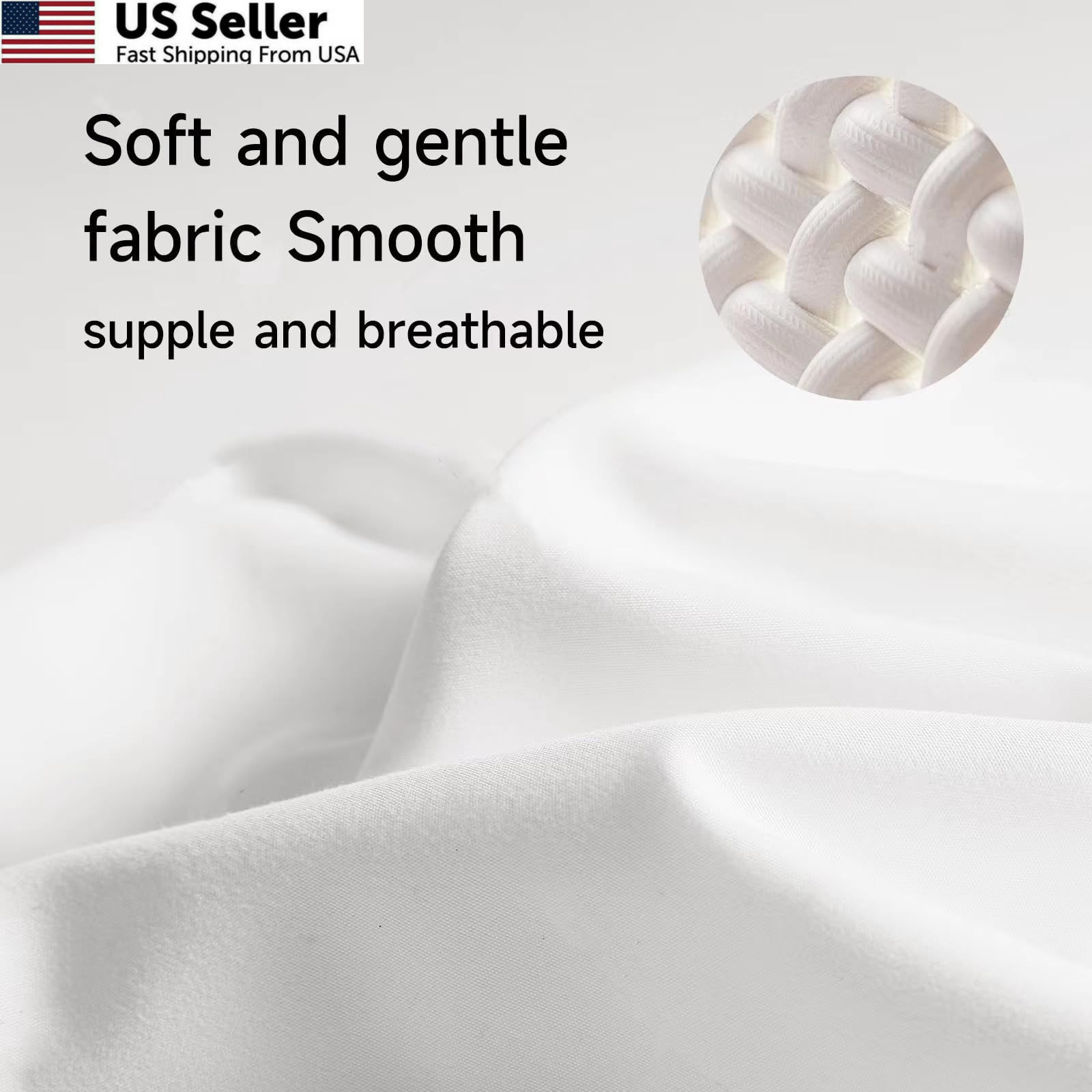BEITE 4 Pack Pillow Case Protectors Queen-LightGray 20*30(4PCS), Lightgray
