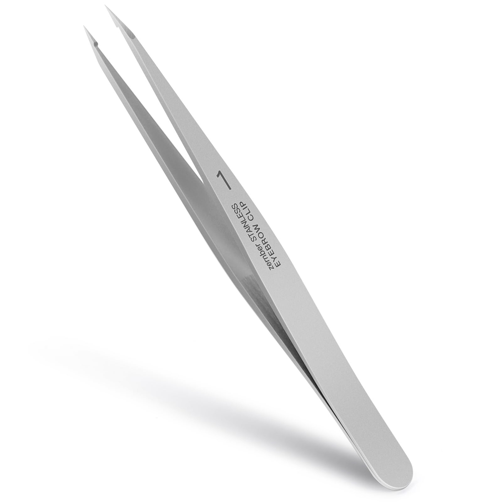 ZERNBER Pointed Tweezers for women Facial hair, Precision 1 Pack (Pointed)