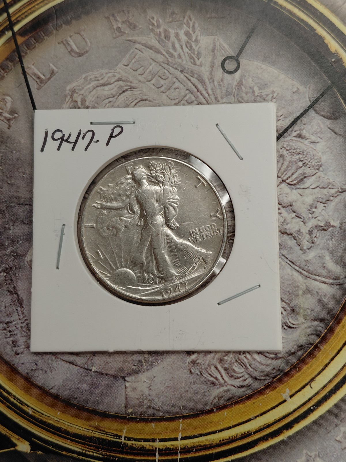 Silver 90% 1947 P  Walking Liberty Half Dollar beautiful coin   T-967