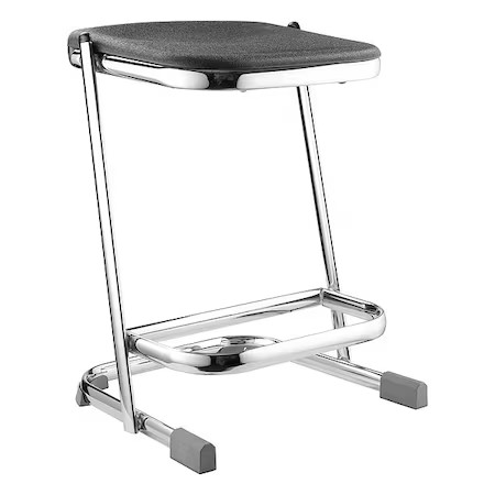 National Public Seating 6622 Square Stool, Height Range 22", Blowmolded Plastic