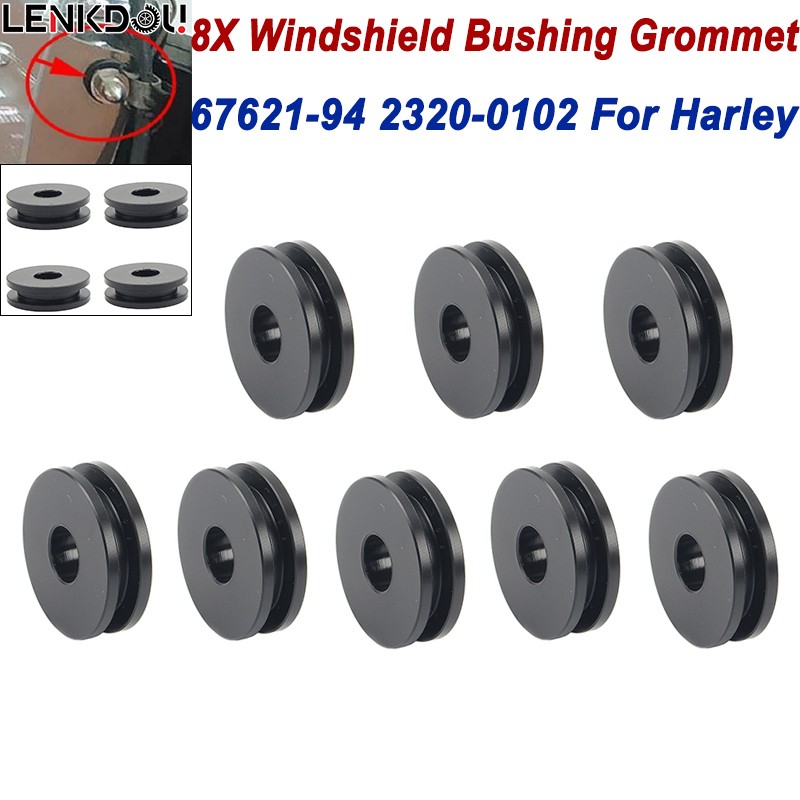 For Harley 8X Windshield Mounting Bushing Grommet ROM Road King Softail 67621-94