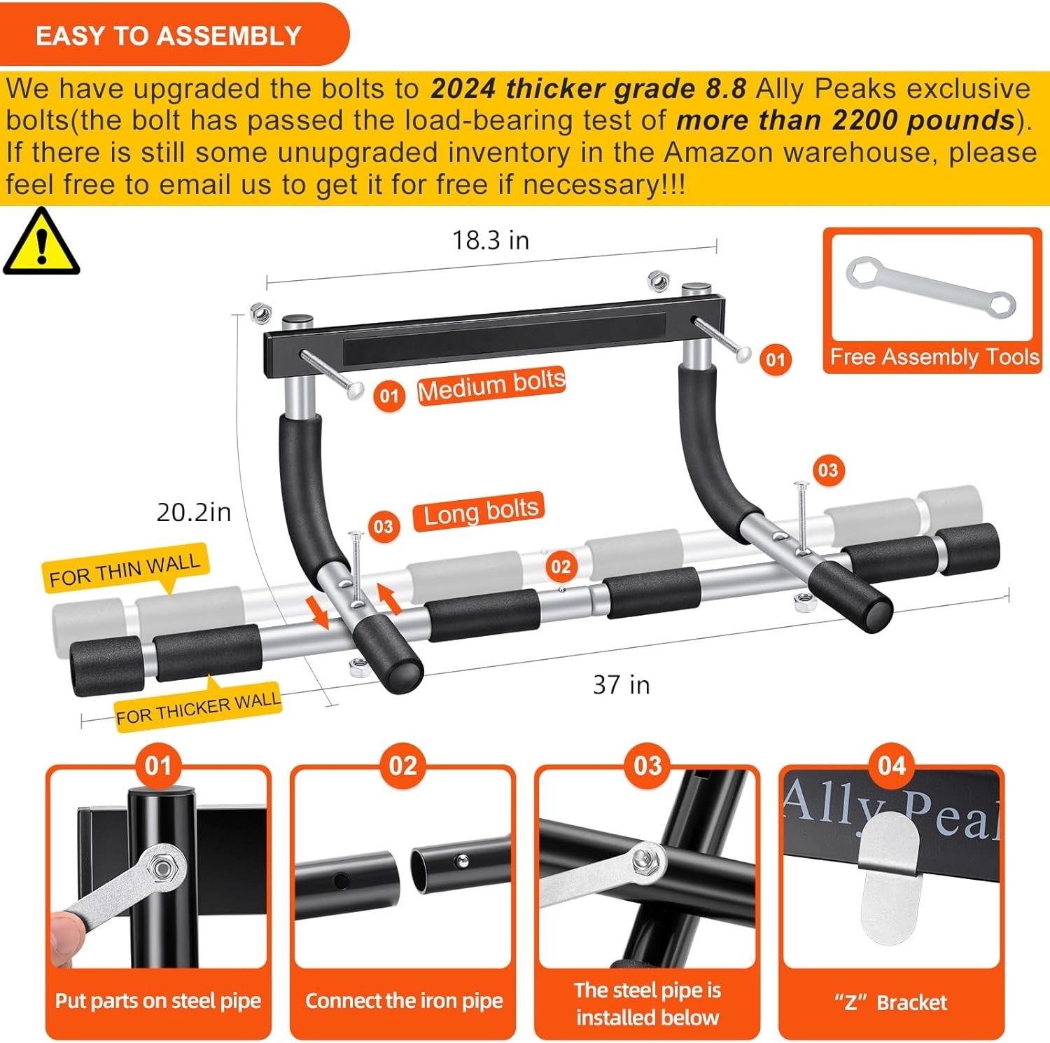 Doorway Chin Up Pull Up Bar Multi-Function Home Gym