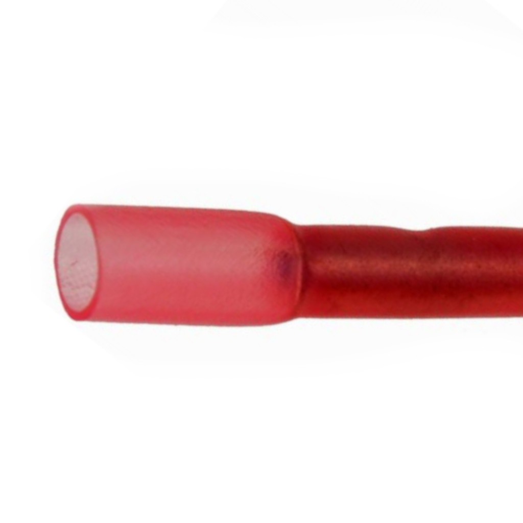Butt Connector | Copper Red Insulated Coating Butt Splice Connector 2 Pieces End