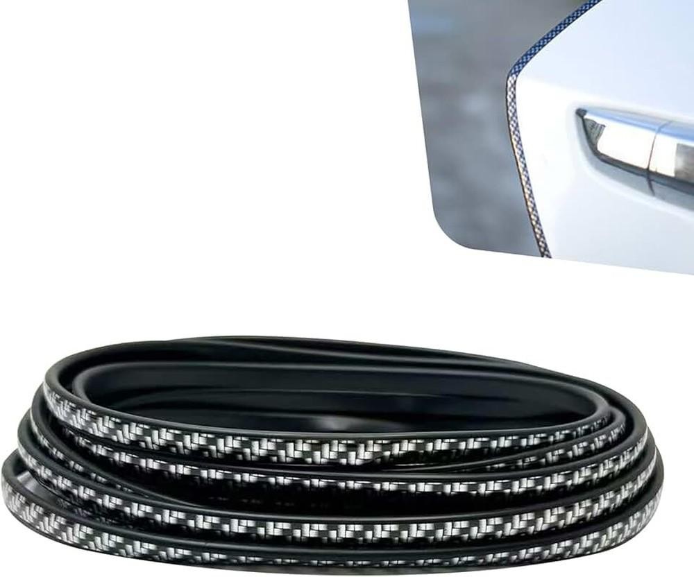 Car Door Edge Protector Strip 16.4ft Carbon Fiber Anti-Collision Trim