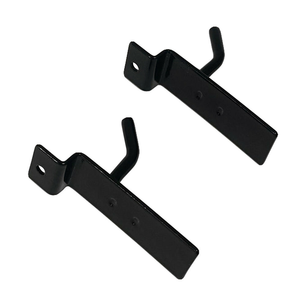 1" Slatwall Hook Panel Display Hooks, 1/4" Thickness Metal, Black - PACK 2