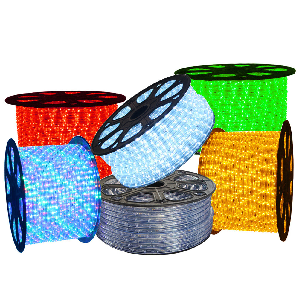 50/100/150/300ft LED Rope Light In/Outdoor Cuttable Flexible Lights Strip