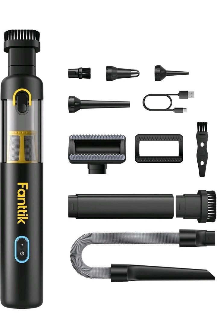 New Slim V8 APEX Car Vacuum, 4-in-1 Portable Mini Cordless Vacuum.