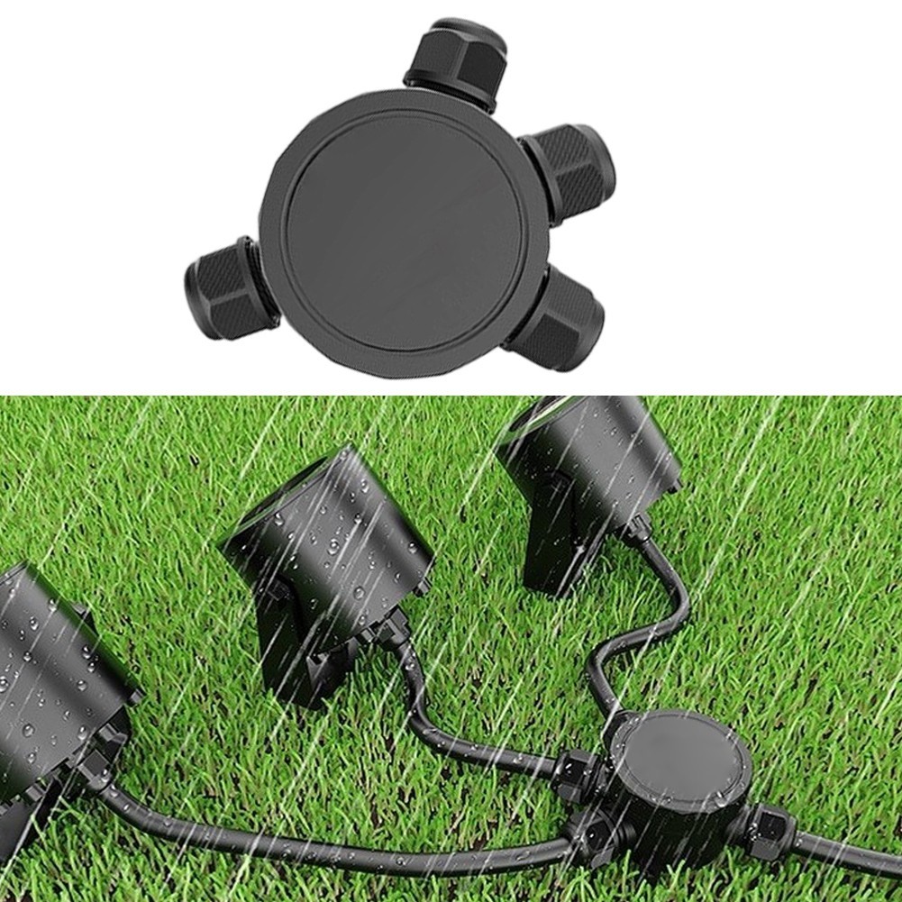 Compact IP68 Junction Box 110x72mm Black Plastic for Wet or Dry Environments