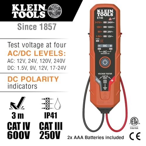 Klein Tools 80077 Voltage Test Kit, Electronic AC/DC Tester, GFCI Outlet
