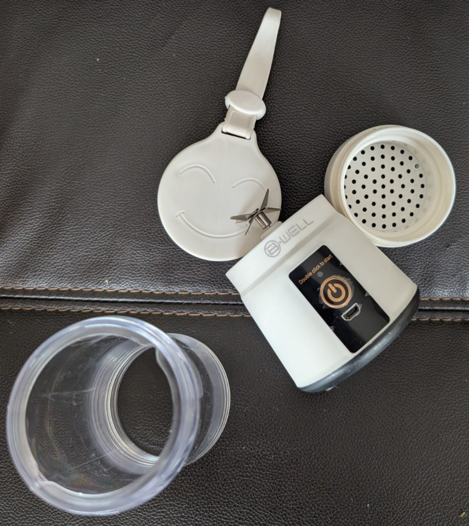 B-well Electric, Portable Blander, White, USB Rechargable