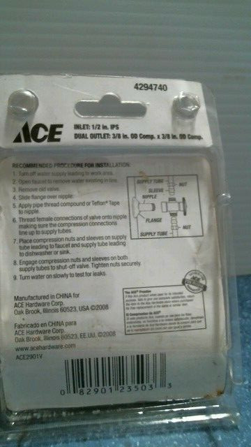 ACE Dual Outlet Valve (4294740) FS