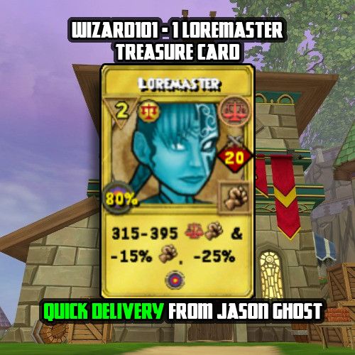 Wizard101 - 1 Loremaster Treasure Card - ✅Quick Delivery from Jason Ghost
