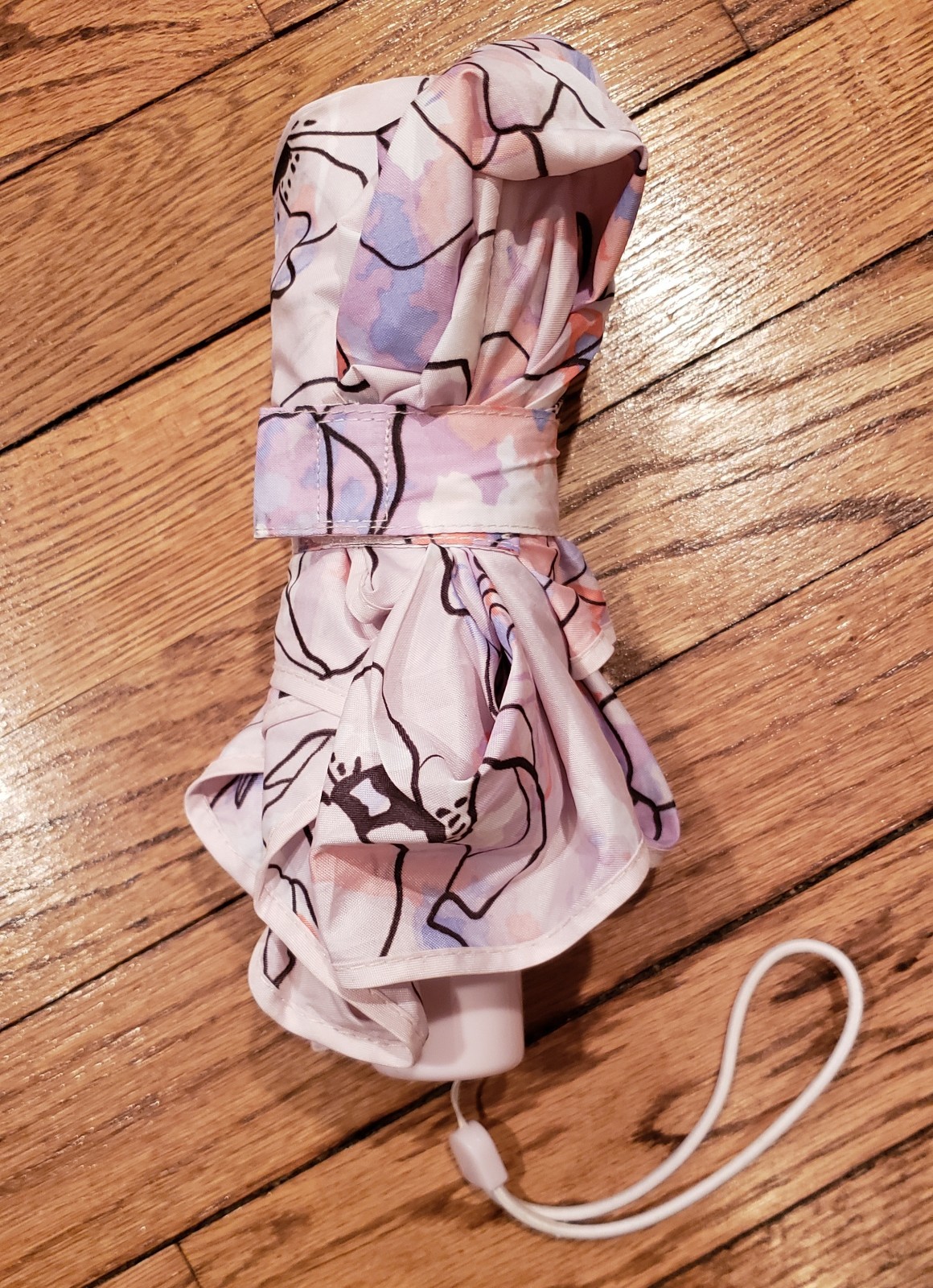 Vera Bradley Anemone Watercolor Compact One Touch Umbrella Retired Pattern