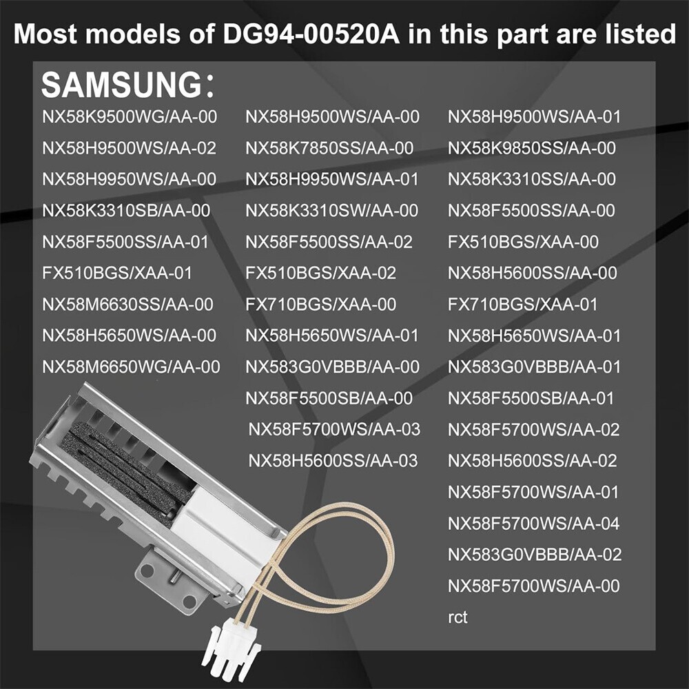 For Samsung DG94-00520A Premier Range Oven Stove Igniter Replacement US