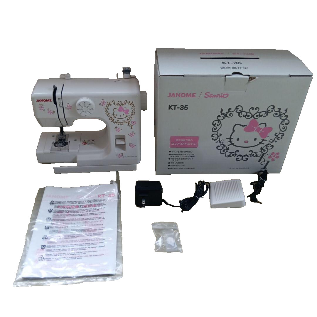 JANOME KT-35 Hello Kitty Sewing Machine Electric Compact Japan