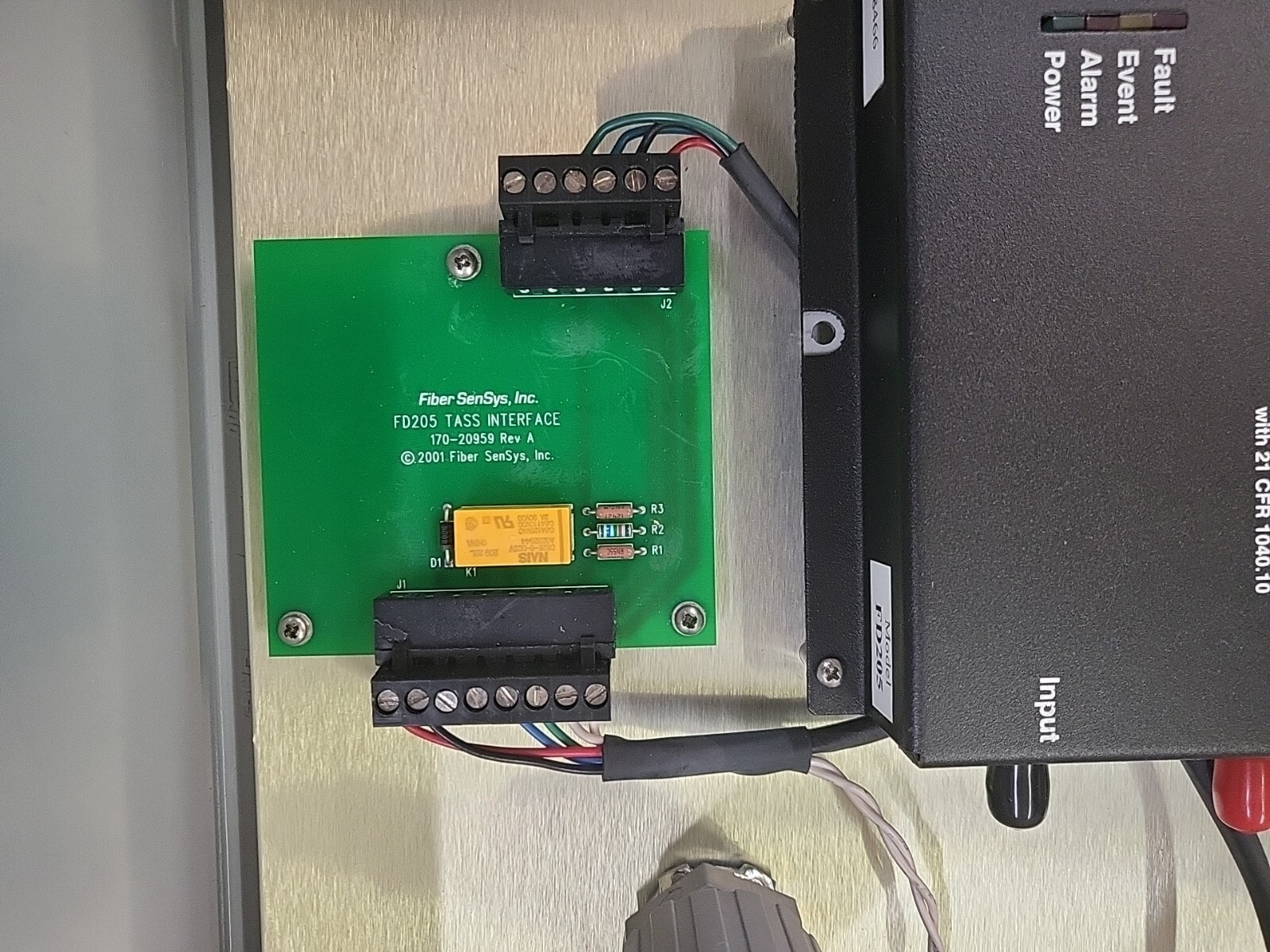 FIBER SENSYS DEFENDER SERIES 200 Perimeter ALARM PROCESSOR ENCLOSURE Box FD205