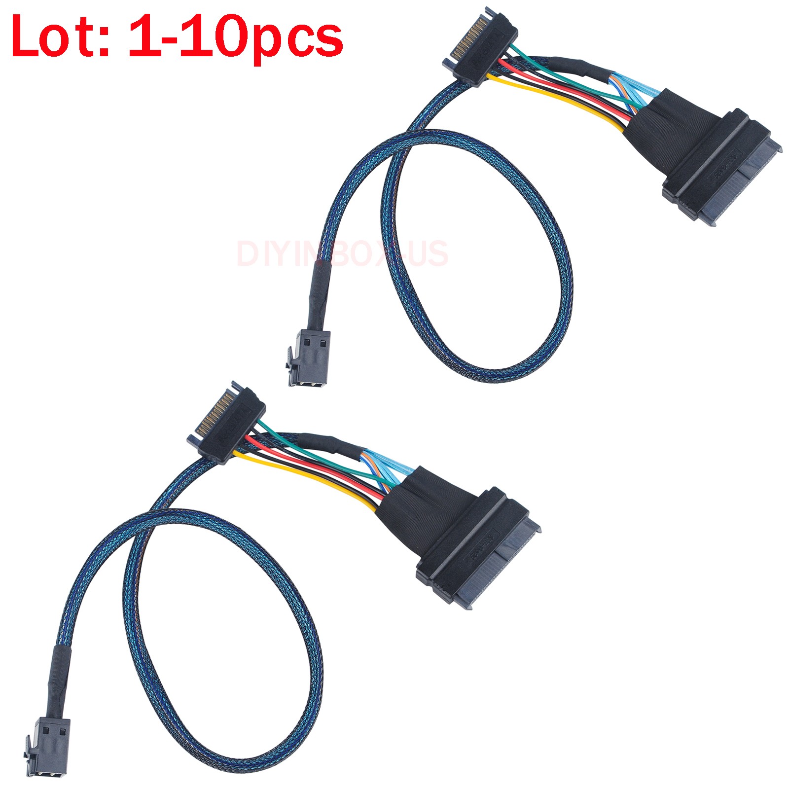Lot SFF-8639 PCIe NVMe U.2 to SFF-8643 HD Mini SAS SATA Solid State Data Cable