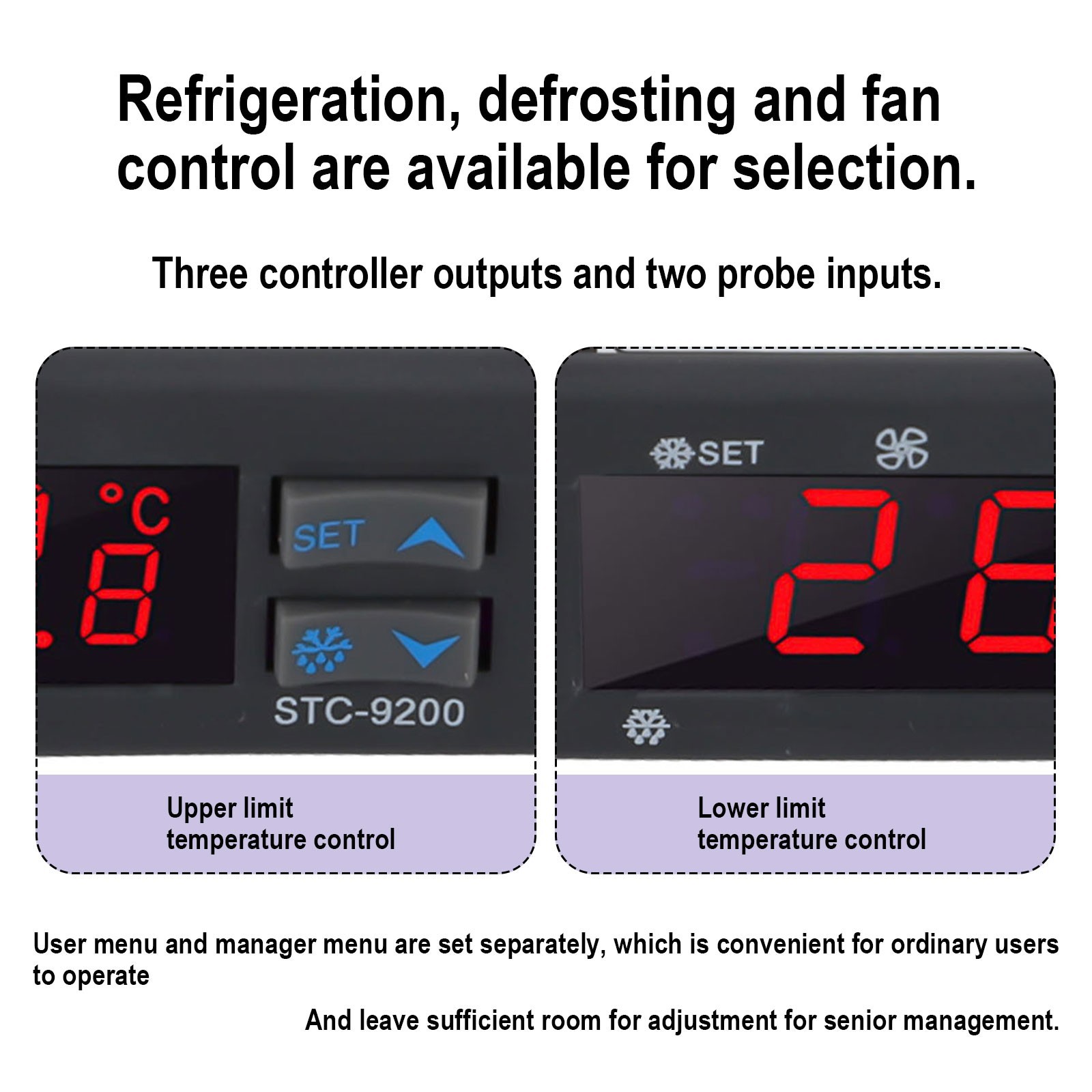 Efficient Cooling Control STC9200 Refrigeration Defrost Fan Controller 220V