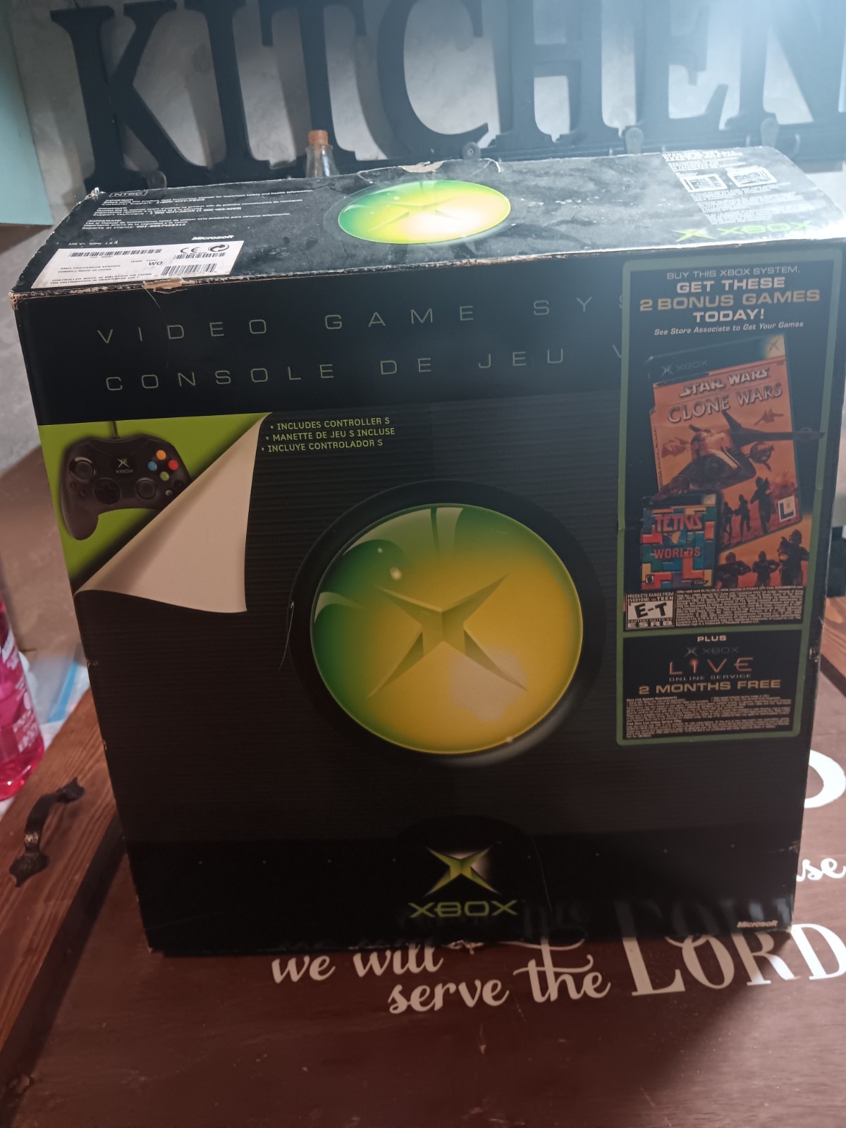 Empty Console Box for Microsoft Original Xbox stat wars tetris. Has 1 Insert Igs