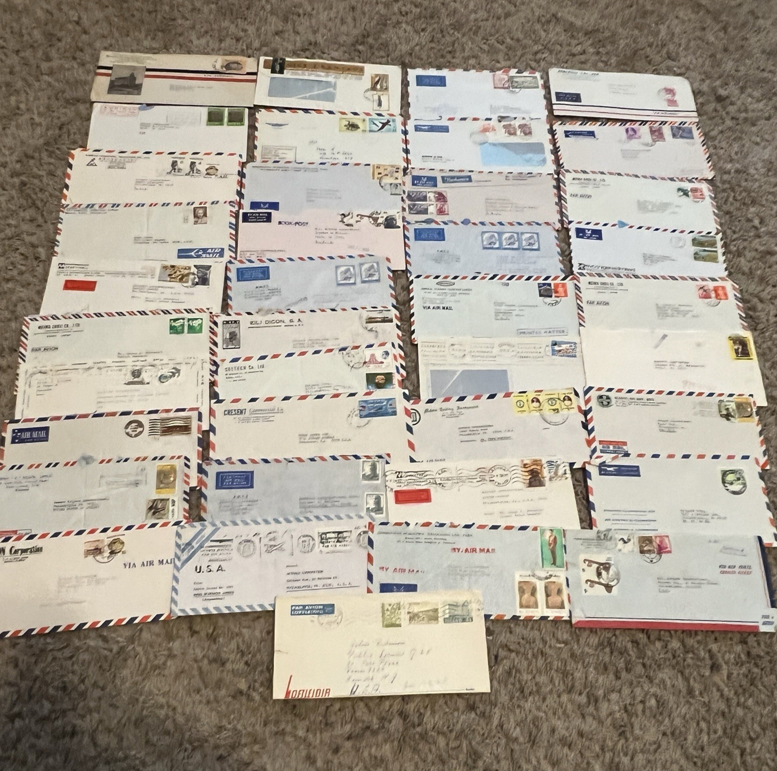 WORLDWIDE LOT OF 37 LONG COVERS FROM MANY COUNTRIES, GREAT SELECTION