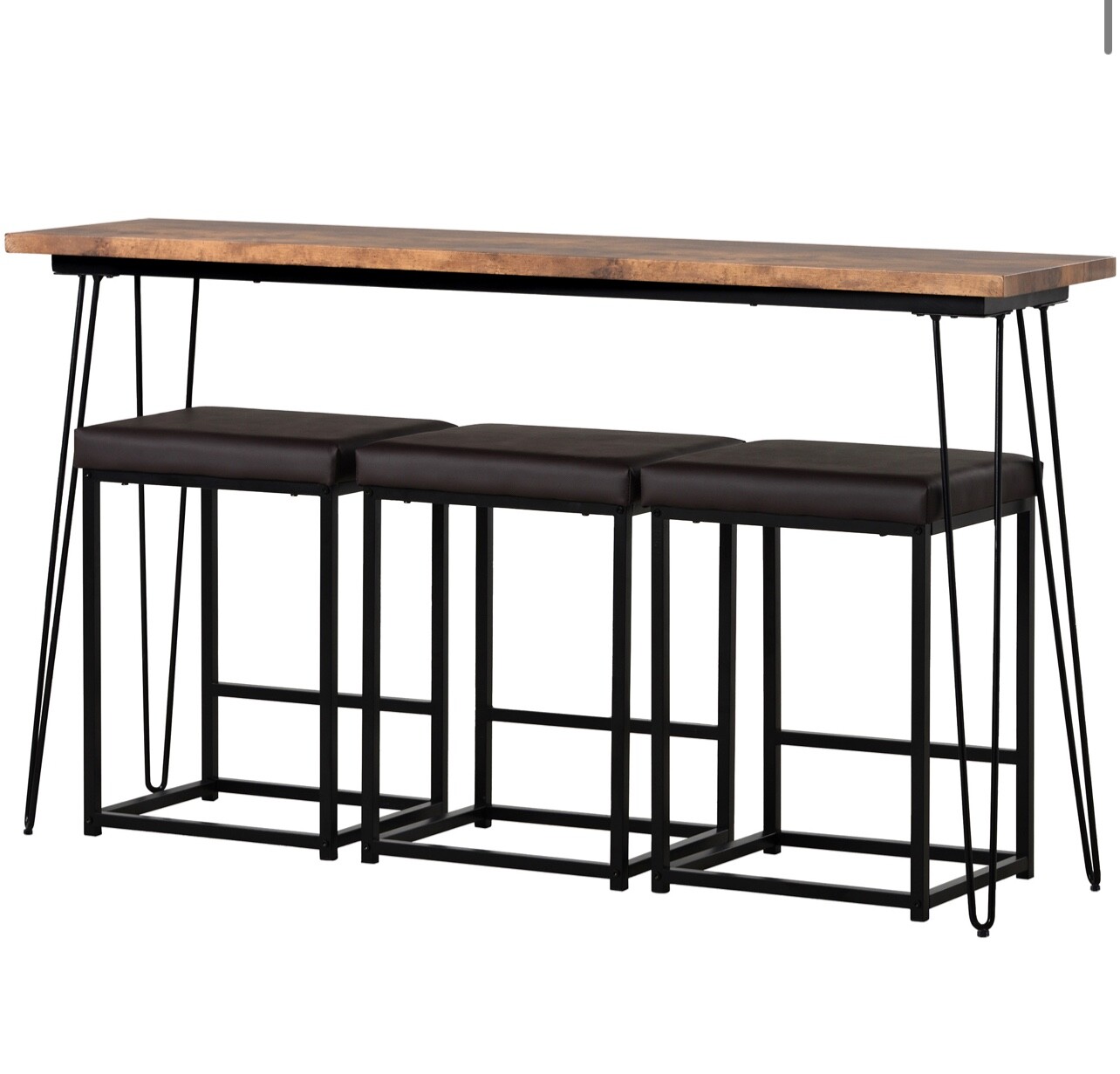 bar height barstools wooden brand new bar table table set 4 Pieces Counter 