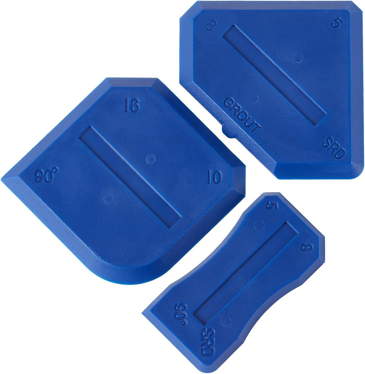 Silicone Caulking Tools Set, 3 Pieces, Blue Caulk Finishing Tool Kit