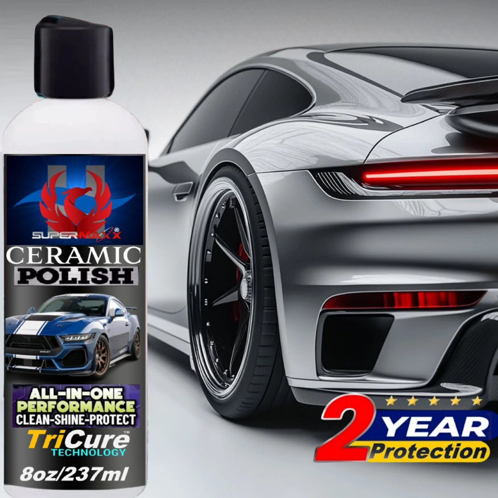 CERAMIC CAR POLISH CAR COATING ADVANCED HIGH GLOSS PAINT PROTECTION  - ''8 OUNCE