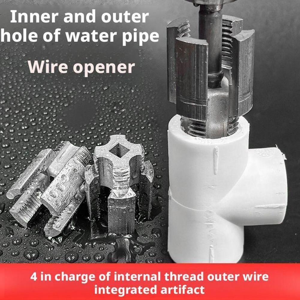 Integrated Internal & External Pipe Threading-Tool PVC Pipe Threader Cutting Kit