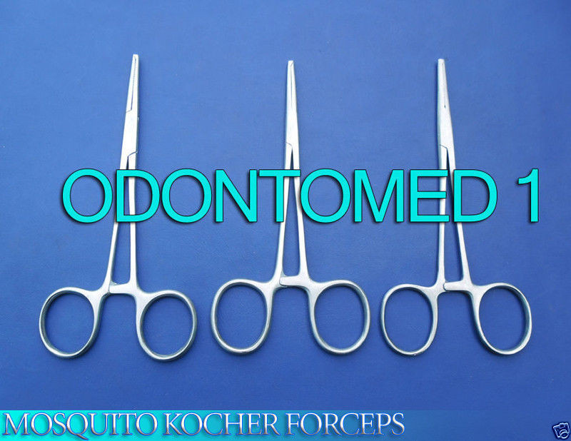 12 MOSQUITO KOCHER LOCKING HEMOSTAT FORCEPS 5" STR 1X2T