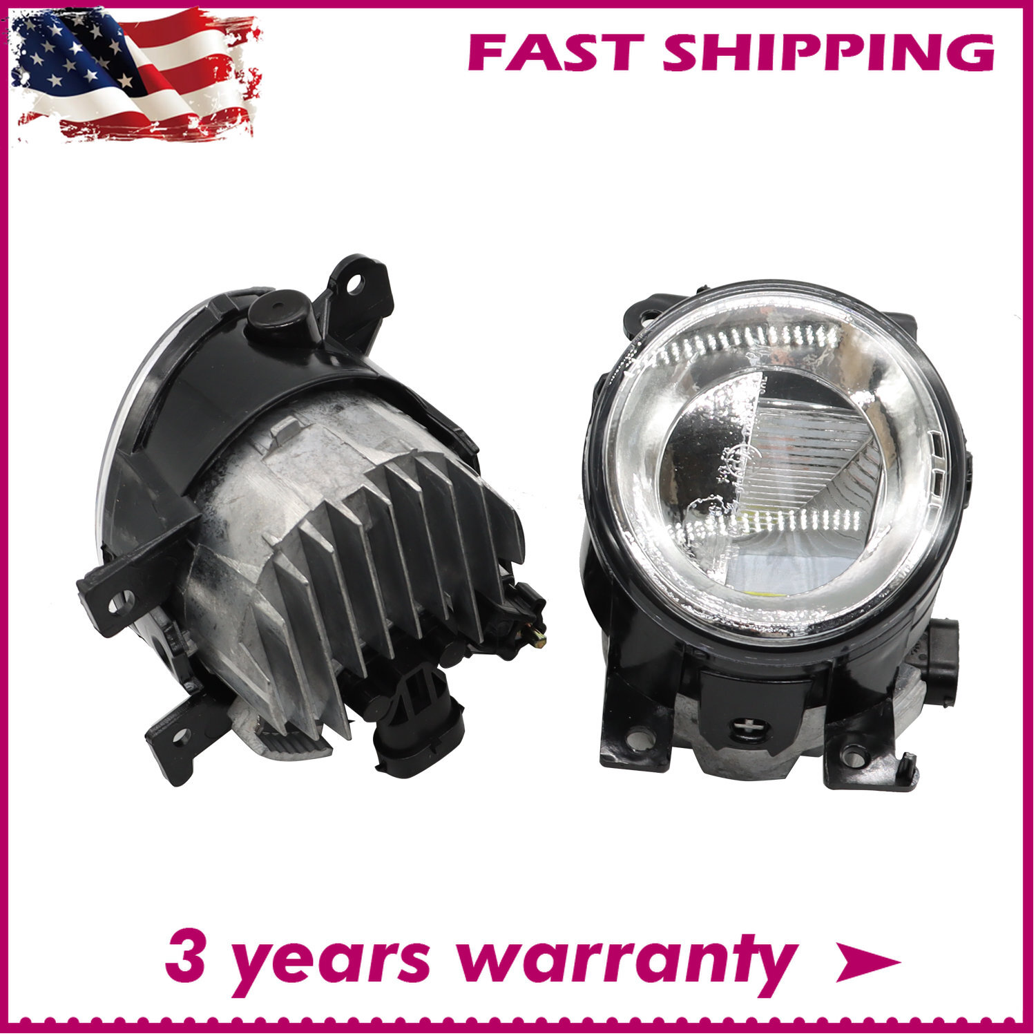 Front Bumper LED Fog Light Lamp LH&RH Pair for 2014-2020 Infiniti Q50 QX60 QX80