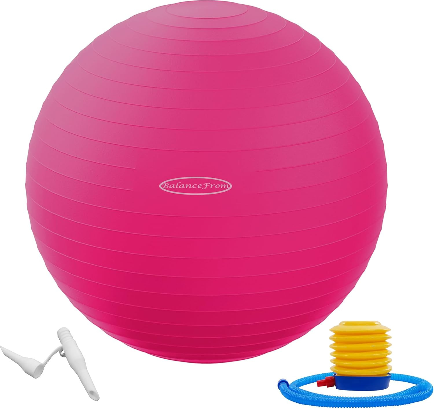 Anti-Burst and Slip Resistant Exercise Yoga Fitness Birthing Ball with Quick Pum