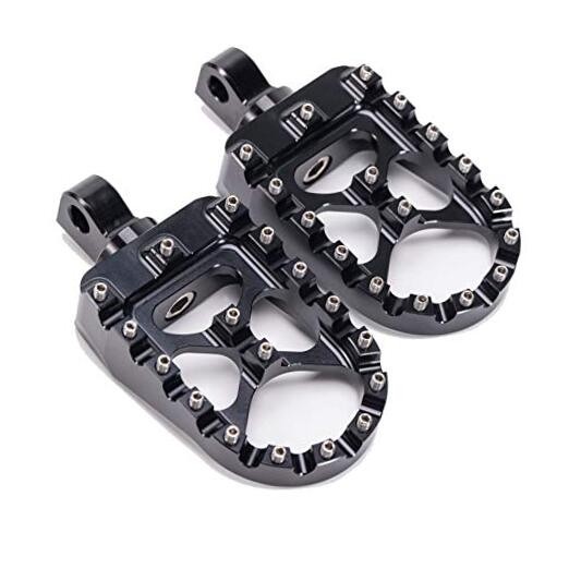 Hopider CNC Wide Foot Pegs 360° Roating MX Chopper Bobber Style for black
