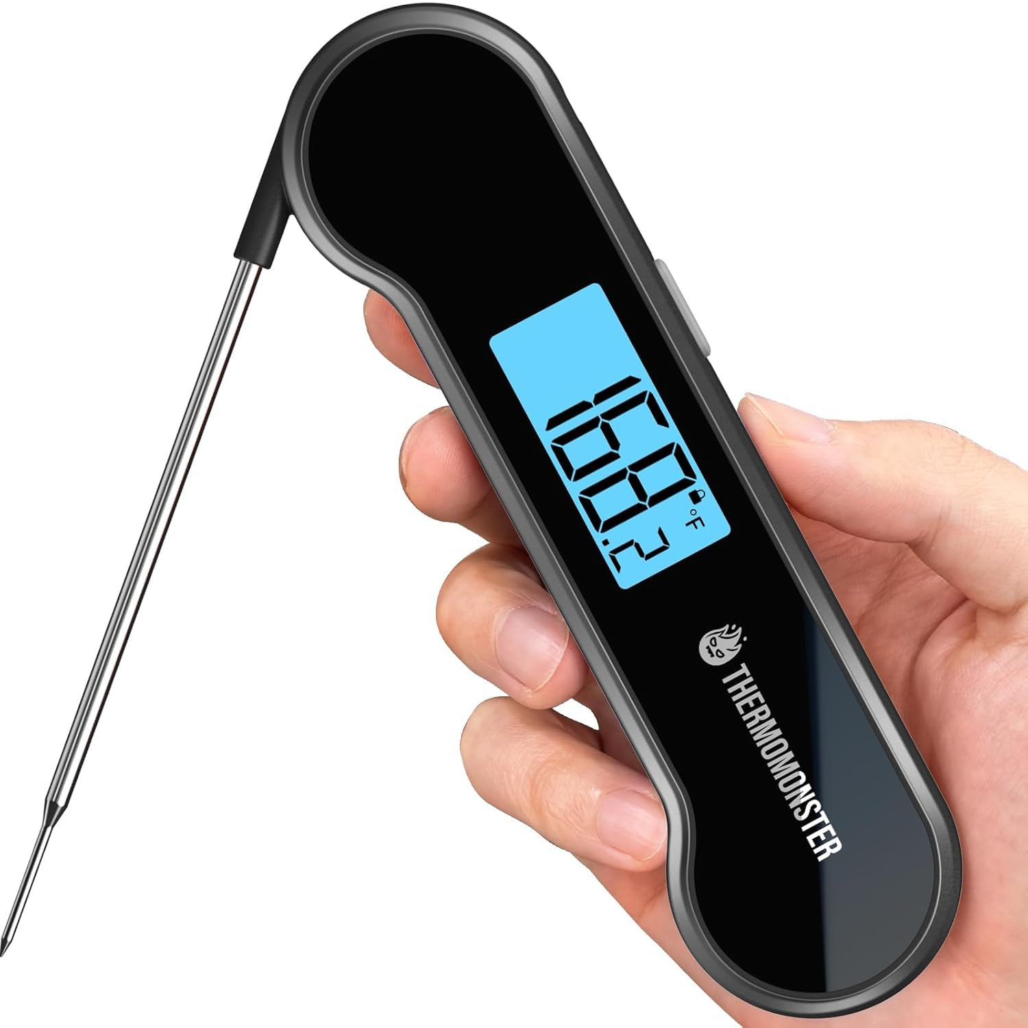0.5 Sec Instant Read Meat Thermometer Digital with ±0.5℉ Precision, Black | Food