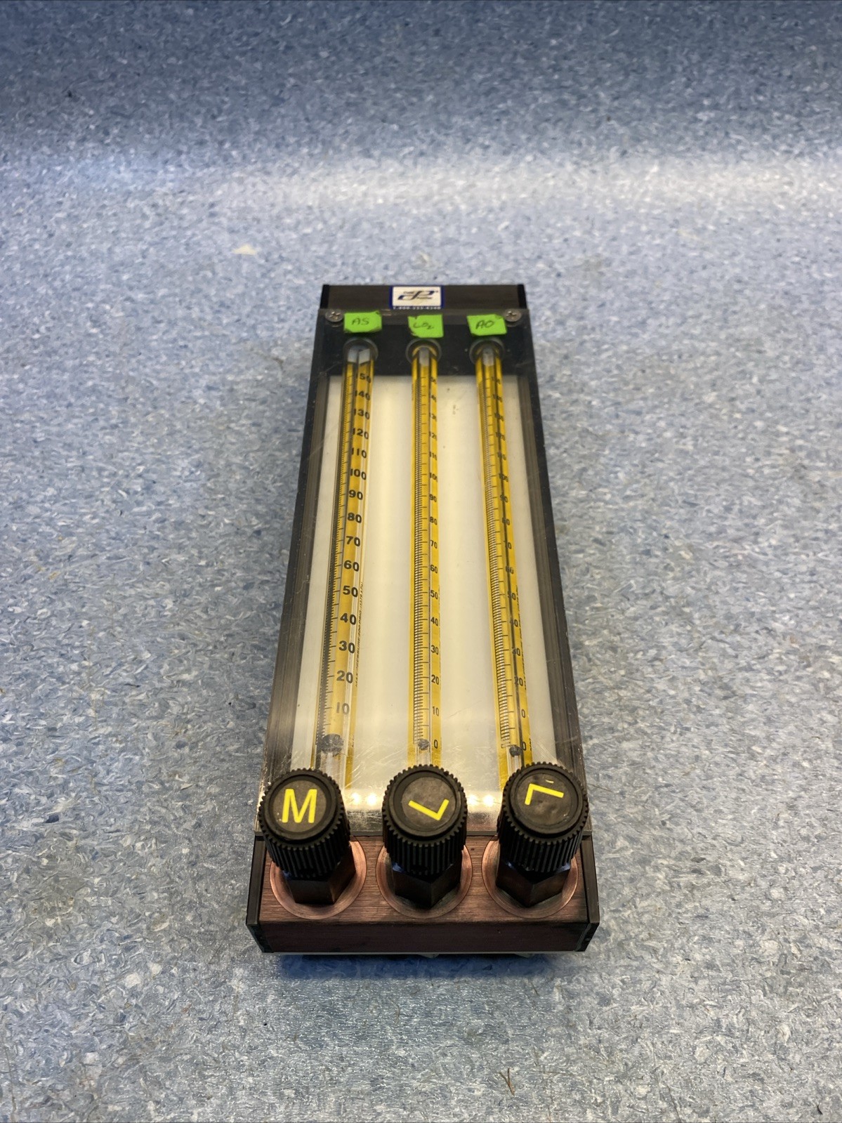 Cole Parmer Triple Visible Flow Gauge Similar 3 Tube M L L 150 Psi triple