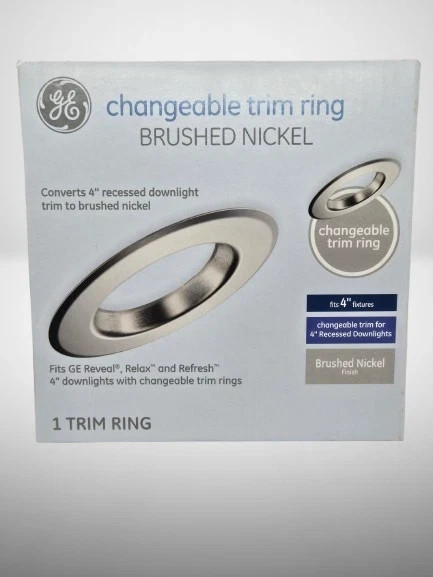GE Changeable Trim Ring for 4" fixtures - Brushed Nickel   FAST FREE SHIPPING a