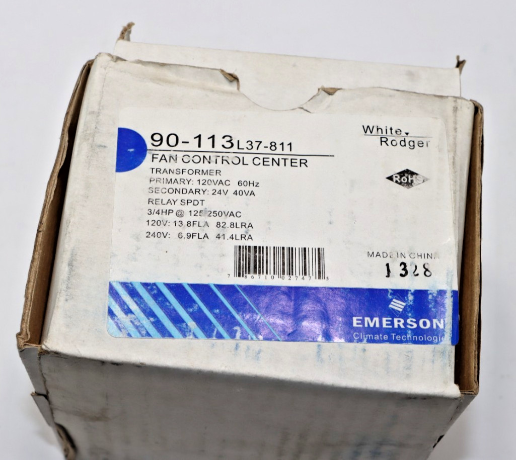 Emerson White Rodgers Fan Control Center Transformer 90-113 FREE SHIPPING