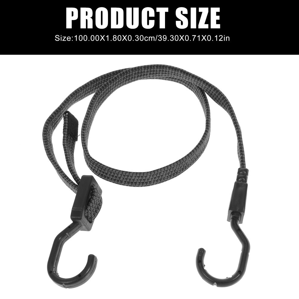 3 Pcs Adjustable Bungee Cords Heavy Duty Rubber Straps With Hooks