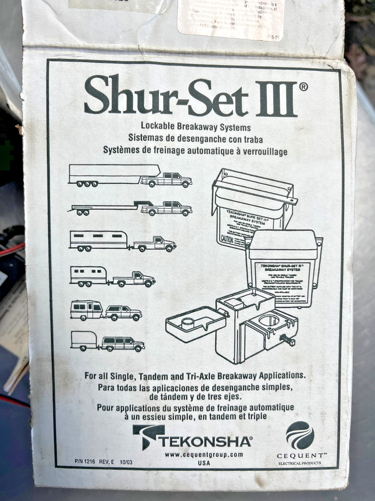 Tekonsha 2026 SureSet III Break Away SYSTEM