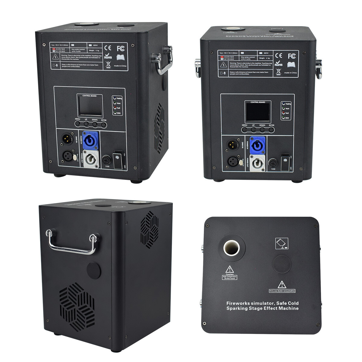 2PCS 750W Cold Spark Machine Firework Machine DMX Wedding Stage Effect Machine